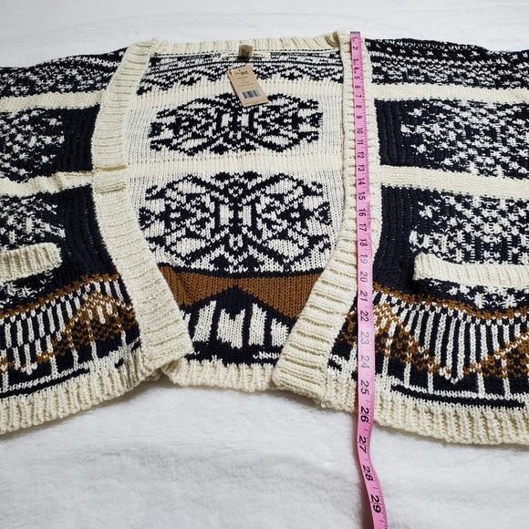 Michael Stars Fair Isle Ruana Cardigan OS  NWT - Picture 10 of 11